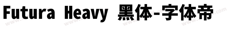 Futura Heavy 黑体字体转换